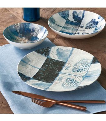 Güral Porselen 18621 18 Parça 6 Kişilik Bone China Porselen Yuvarlak Yemek Takımı