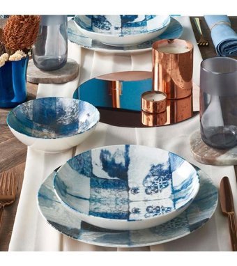 Güral Porselen 18621 18 Parça 6 Kişilik Bone China Porselen Yuvarlak Yemek Takımı