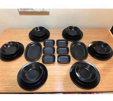 Keramika 26 Parça 6 Kişilik Stoneware Yuvarlak Yemek Takımı
