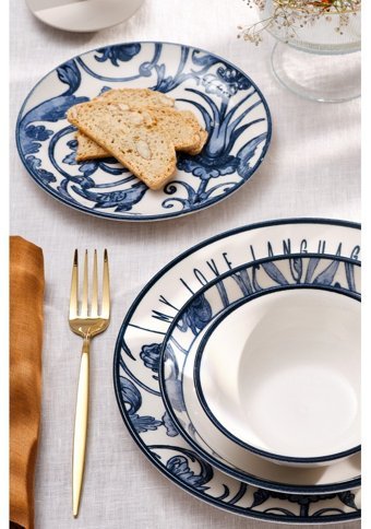 Emsan Sierra 24 Parça 6 Kişilik Stoneware Yuvarlak Yemek Takımı