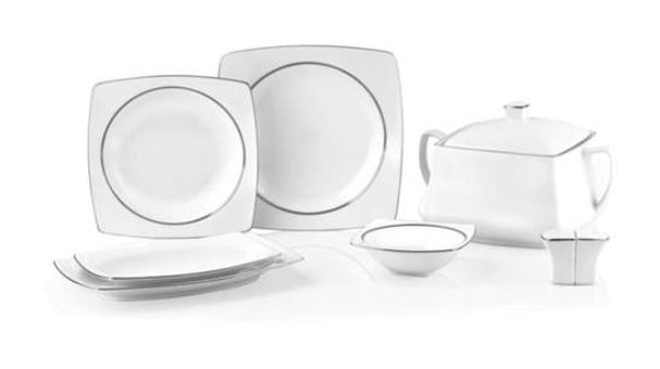 Taç Tac-2229 60 Parça 12 Kişilik Porselen Kare Yemek Takımı
