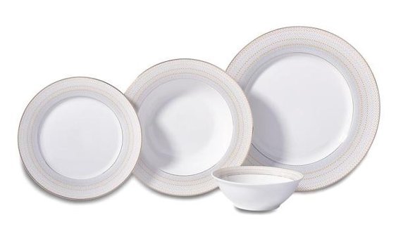 Korkmaz A8378 60 Parça 12 Kişilik Porselen Yuvarlak Yemek Takımı