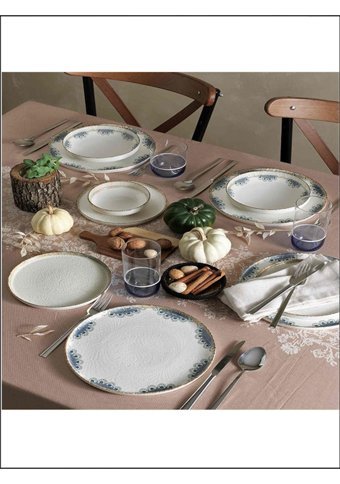 Pierre Cardin Bohem 24 Parça 6 Kişilik Porselen Yuvarlak Yemek Takımı