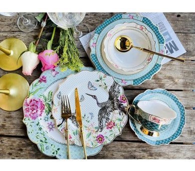 Pink & More TR-2986 24 Parça 6 Kişilik Porselen Yuvarlak Yemek Takımı