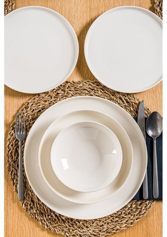 Chichi Home Mounta 24 Parça 6 Kişilik Porselen Yuvarlak Yemek Takımı