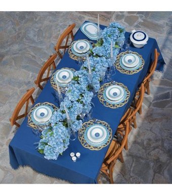 Schafer Tılsım Sapphire 60 Parça 12 Kişilik Bone China Porselen Yuvarlak Yemek Takımı