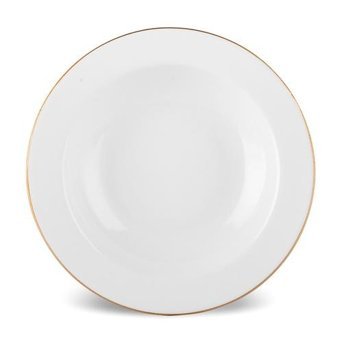 Karaca Eva Gold 24 Parça 60 Kişilik Bone Yuvarlak Yemek Takımı