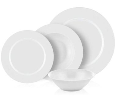 The Mia Pure 24 Parça 6 Kişilik Porselen Yuvarlak Yemek Takımı