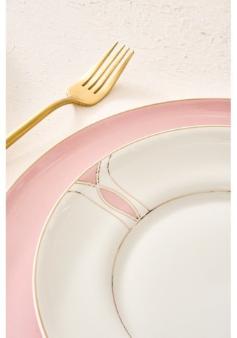 Karaca Blush 24 Parça 6 Kişilik Bone Yuvarlak Yemek Takımı
