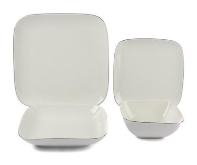 Mikasa Moor 368463 24 Parça 6 Kişilik Porselen Kare Yemek Takımı