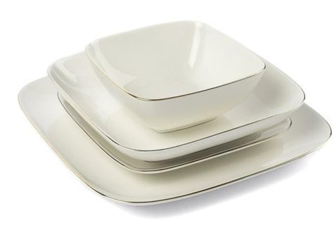 Mikasa Moor 368463 24 Parça 6 Kişilik Porselen Kare Yemek Takımı