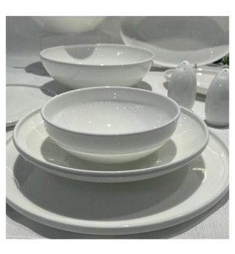 Leggno Che1000set24w 24 Parça 6 Kişilik Porselen Yuvarlak Yemek Takımı