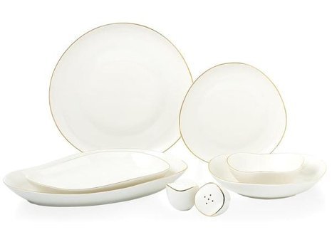 Neva N3523 28 Parça 6 Kişilik Porselen Yuvarlak Yemek Takımı
