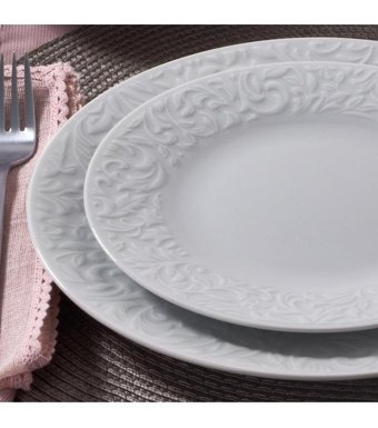 Güral Porselen Bronte 24 Parça 6 Kişilik Porselen Yuvarlak Yemek Takımı