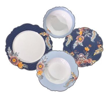 Mikasa Moor Graceful 24 Parça 6 Kişilik Porselen Yuvarlak Yemek Takımı