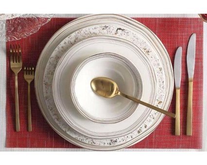 Porland 04ALM003224 60 Parça 12 Kişilik Porselen Yuvarlak Yemek Takımı