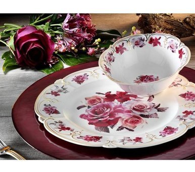 Royal Canterbury 60007 83 Parça 12 Kişilik Porselen Yuvarlak Yemek Takımı
