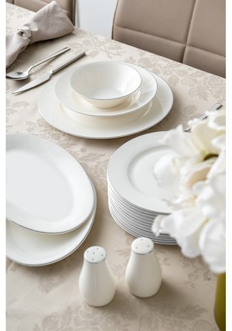Emsan Frezya 56 Parça 12 Kişilik Bone China Porselen Yuvarlak Yemek Takımı