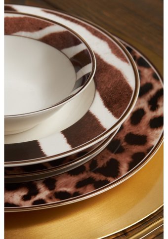 Karaca Grove 56 Parça 12 Kişilik Bone China Porselen Yuvarlak Yemek Takımı