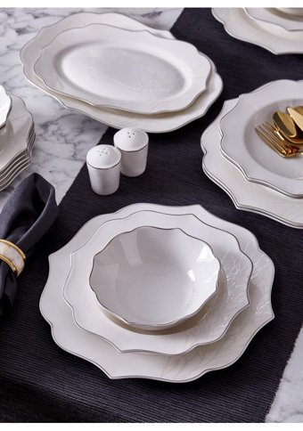 Neva N3243 28 Parça 6 Kişilik Bone China Porselen Yuvarlak Yemek Takımı
