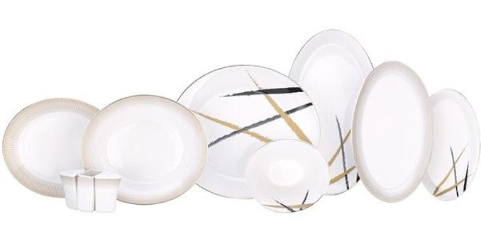 Korkmaz Orient Collection 60 Parça 12 Kişilik Porselen Yuvarlak Yemek Takımı