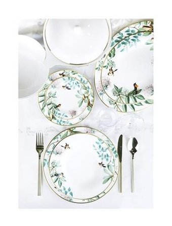 Royal Canterbury 72 Parça 12 Kişilik Bone China Porselen Yuvarlak Yemek Takımı