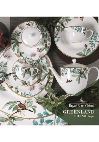 Royal Canterbury 72 Parça 12 Kişilik Bone China Porselen Yuvarlak Yemek Takımı