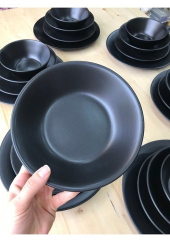 Keramika 30 Parça 6 Kişilik Stoneware Yuvarlak Yemek Takımı