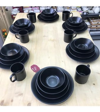 Keramika 30 Parça 6 Kişilik Stoneware Yuvarlak Yemek Takımı
