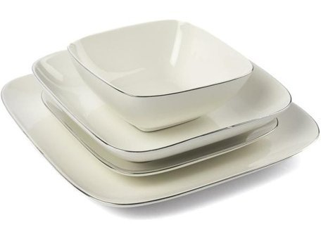 Mikasa Moor 368852 24 Parça 6 Kişilik Porselen Kare Yemek Takımı