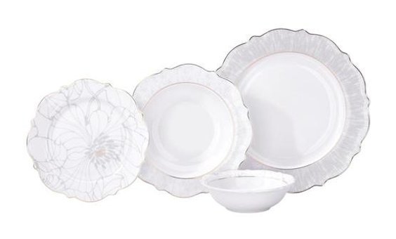 Korkmaz A8279 60 Parça 12 Kişilik Porselen Yuvarlak Yemek Takımı