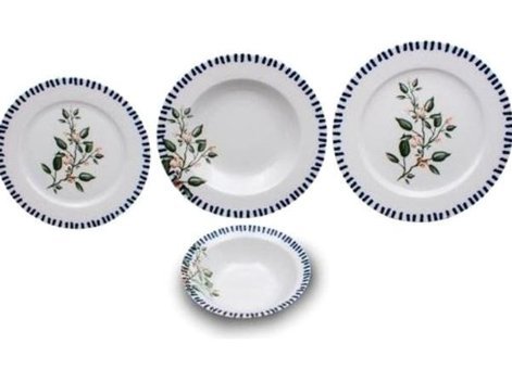 Porland Humble 24 Parça 6 Kişilik Porselen Yuvarlak Yemek Takımı