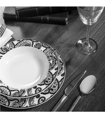 Bernardo Jade 24 Parça 6 Kişilik Stoneware Yuvarlak Yemek Takımı