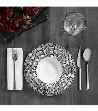 Bernardo Jade 24 Parça 6 Kişilik Stoneware Yuvarlak Yemek Takımı