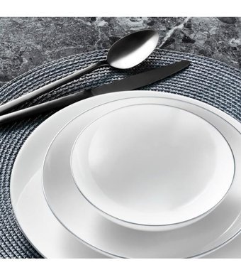 Güral Porselen Atina 12 Parça 4 Kişilik Bone China Porselen Yuvarlak Yemek Takımı