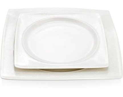 Schafer Glamor Sense 60 Parça 12 Kişilik Bone China Porselen Kare Yemek Takımı