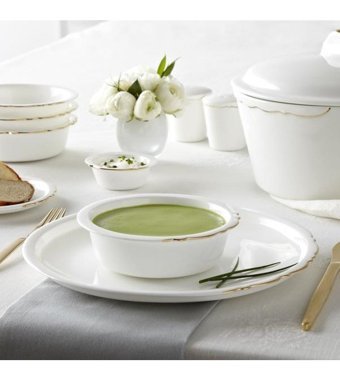 Koleksiyon Eser-I Istanbul 55 Parça 12 Kişilik Bone China Porselen Yuvarlak Yemek Takımı