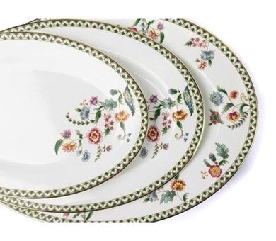 Mikasa Moor Blossom 74 Parça 12 Kişilik Porselen Elips Yemek Takımı