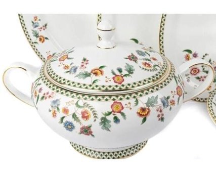 Mikasa Moor Blossom 74 Parça 12 Kişilik Porselen Elips Yemek Takımı