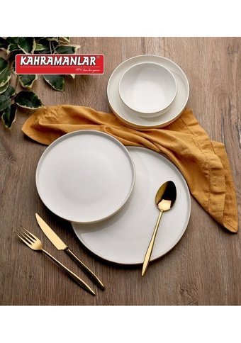 Kahramanlar 55 Parça 12 Kişilik Porselen Yuvarlak Yemek Takımı