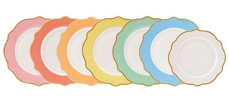 Karaca Rainbow 12 Parça 6 Kişilik Porselen Yuvarlak Yemek Takımı