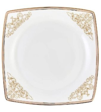Emsan Masal Gold 61 Parça 12 Kişilik Bone China Porselen Kare Yemek Takımı