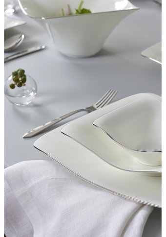 Karaca Fine Pearl Extra Limited Passion 59 Parça 12 Kişilik Porselen Kare Yemek Takımı