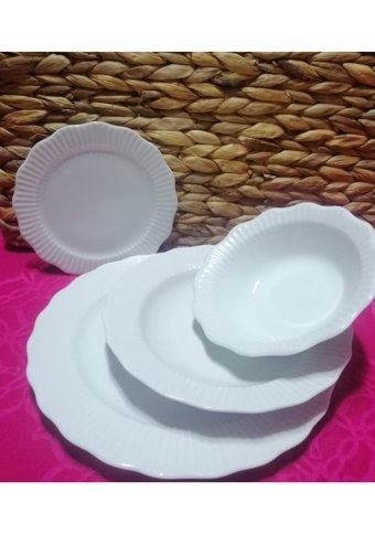 Porland Frııly 24 Parça 6 Kişilik Porselen Yuvarlak Yemek Takımı