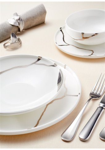 Leggno Chep1001set24s 24 Parça 6 Kişilik Porselen Yuvarlak Yemek Takımı
