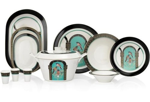 Schafer Tılsım Dreamy 60 Parça 12 Kişilik Bone China Porselen Yuvarlak Yemek Takımı