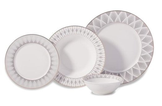 Korkmaz Perla Collection 60 Parça 12 Kişilik Porselen Yuvarlak Yemek Takımı