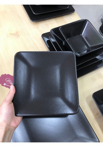Keramika 24 Parça 6 Kişilik Stoneware Kare Yemek Takımı