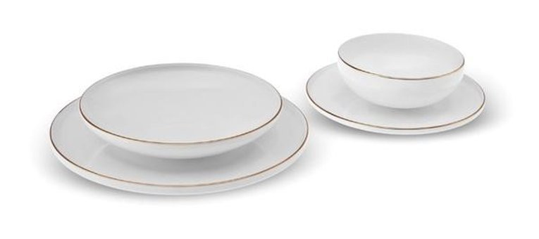 Karaca Streamline 24 Parça 6 Kişilik Bone Yuvarlak Yemek Takımı