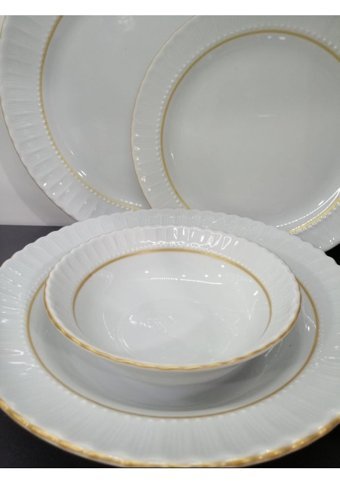 Porland Safir 12 Parça 6 Kişilik Porselen Yuvarlak Yemek Takımı